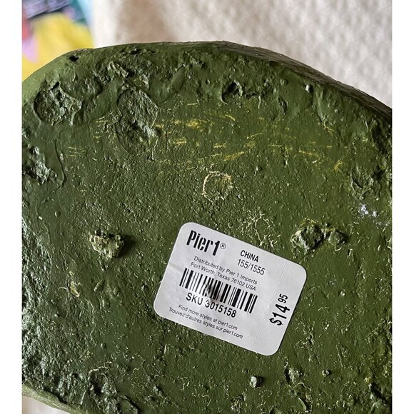 Pier 1 Adorable Straw Bunny With Green Ribbon Bow & Floral Crown Spring - Picture 7 of 7